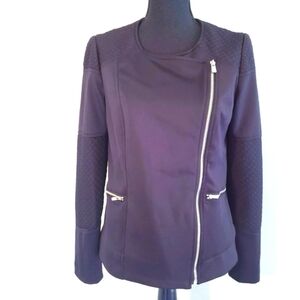 NY COLLECTION black zip-up jacket Small